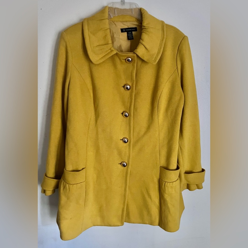 I.N.C. Yellow Jacket With Gold Buttons - image 1